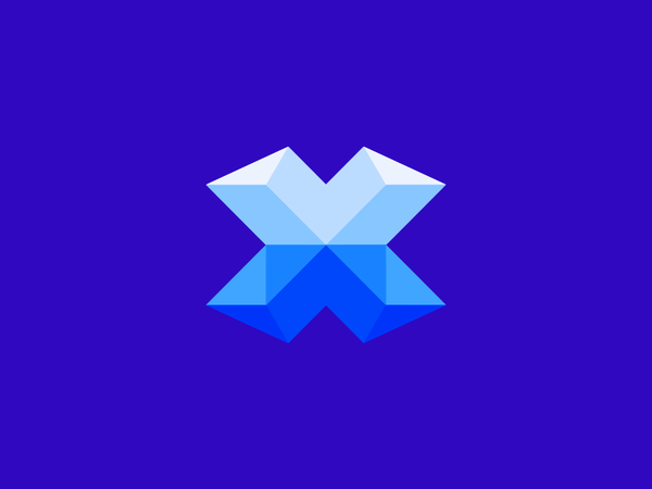 X Logo bold bold logo iconic sharp logo leologos blue bright logo desi.png