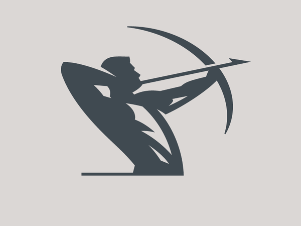 Archer Logo identity archery archer bow arrow iconic simple branding i.png