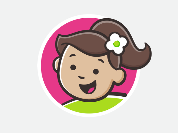 Logo Character playful fun girl laugh child person smile icon illustra.png
