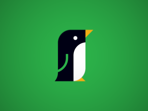 Penguin icon penguin abstract illustration icon technology green black.png