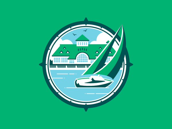 Museum Logo icon compass water yacht tourism museum boat circle design.png