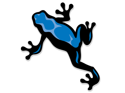 Poison Dart Frog illustration frog illustration blue black poison dart.png