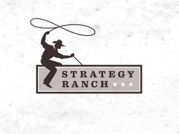 Strategy Ranch logo logo design marketing cowboy brown serif lasso hat.png