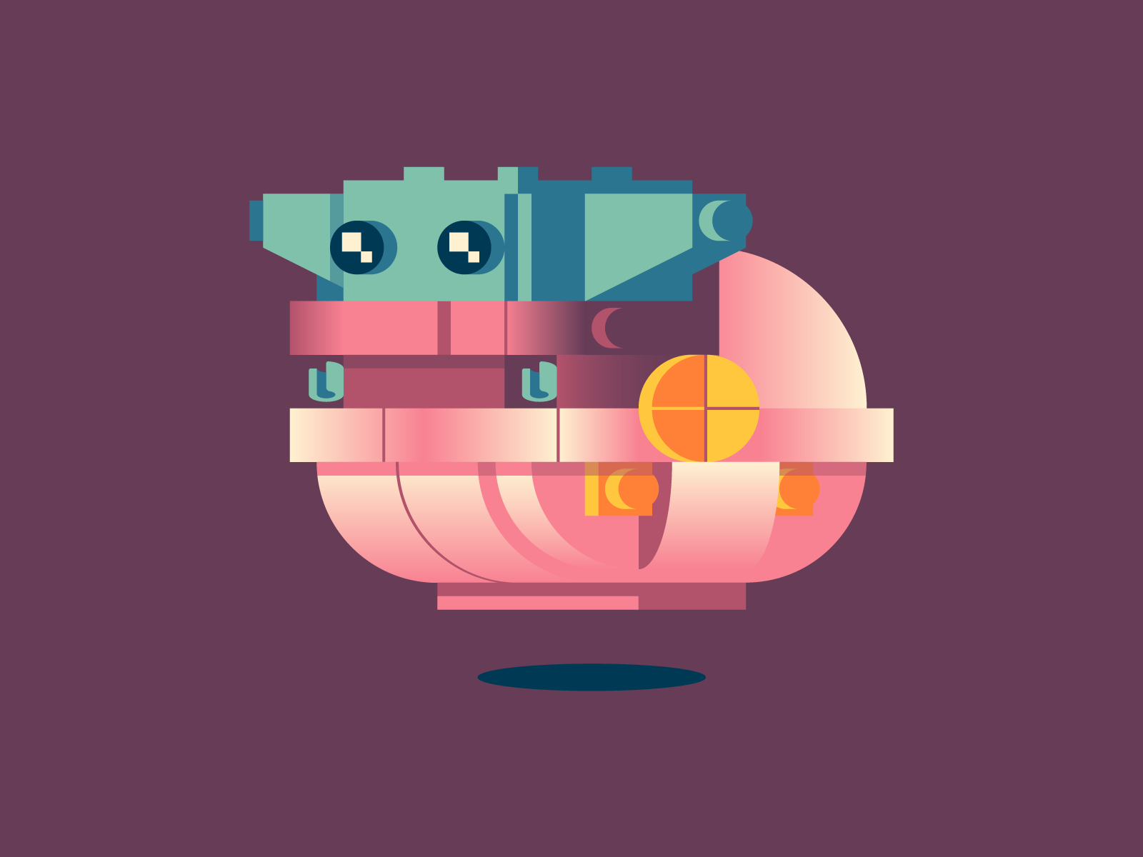 Baby Yoda cute vector retro texture illustration mandalorian lego disn.png