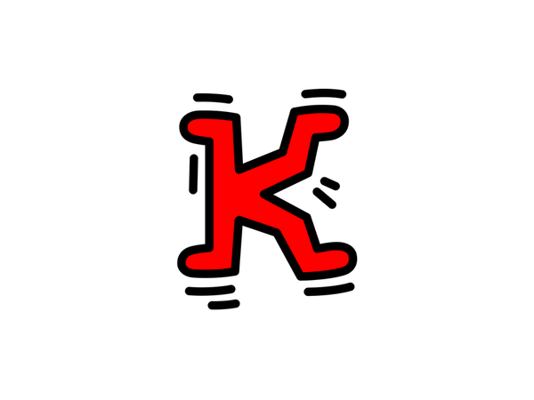 K is for Keith Haring 〰 bespoke type typography nyc america streetart.png
