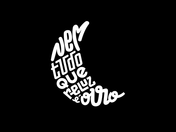 nem tudo que reluz é ouro type typography moon shines book luxury blac.png