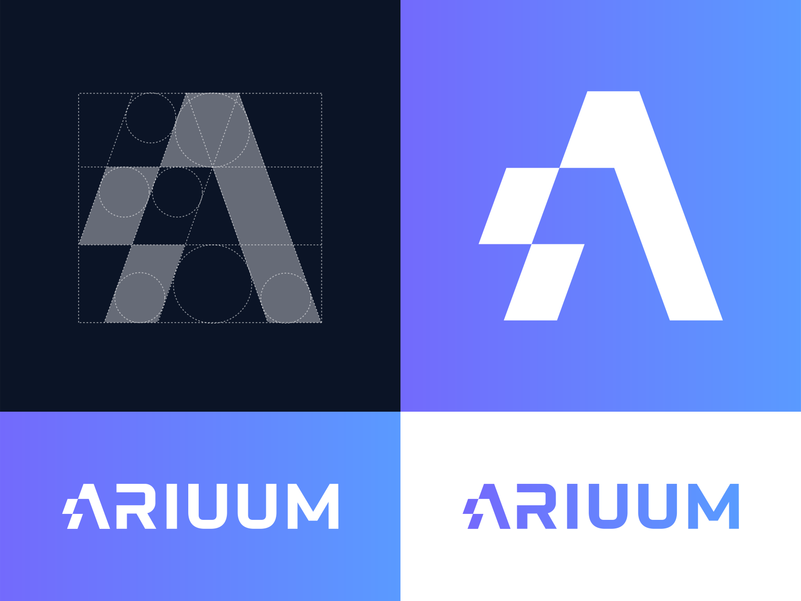 Ariuum logo design vector geometry design mark logo politics gradient.png