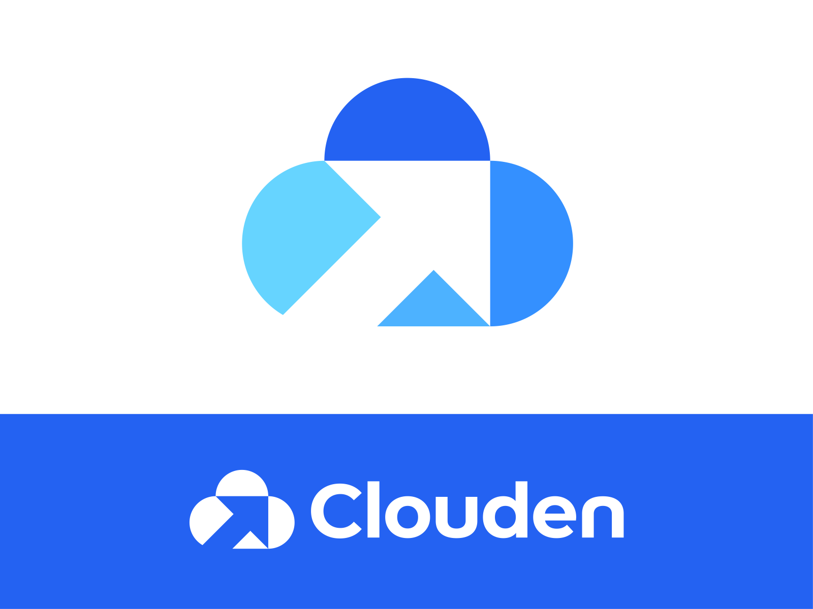Clouden logo design web negative simple development services digital m.png