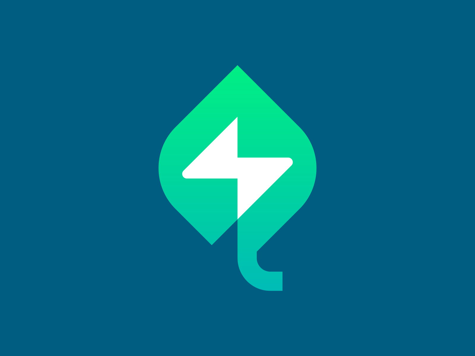 Economical energy layers geometry design icon mark logo green leaflet.png
