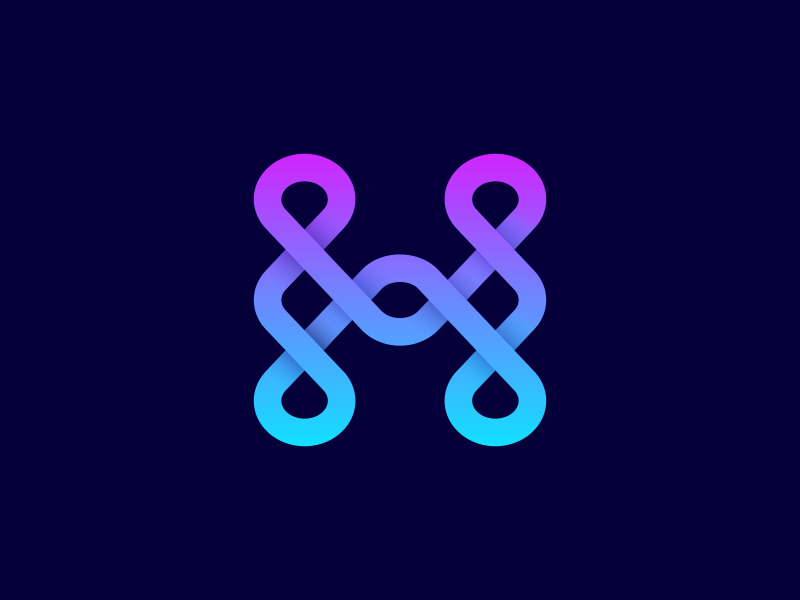 H mark letter connection fluid wave water h badim 2d minimalism illust.png