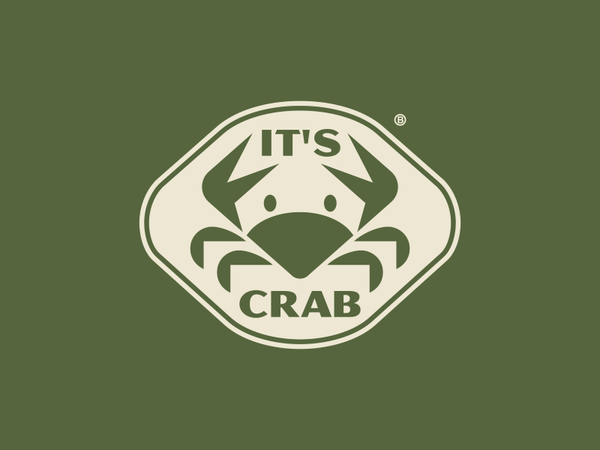 Its crab illustration branding vector line geometry logo mark design o.png