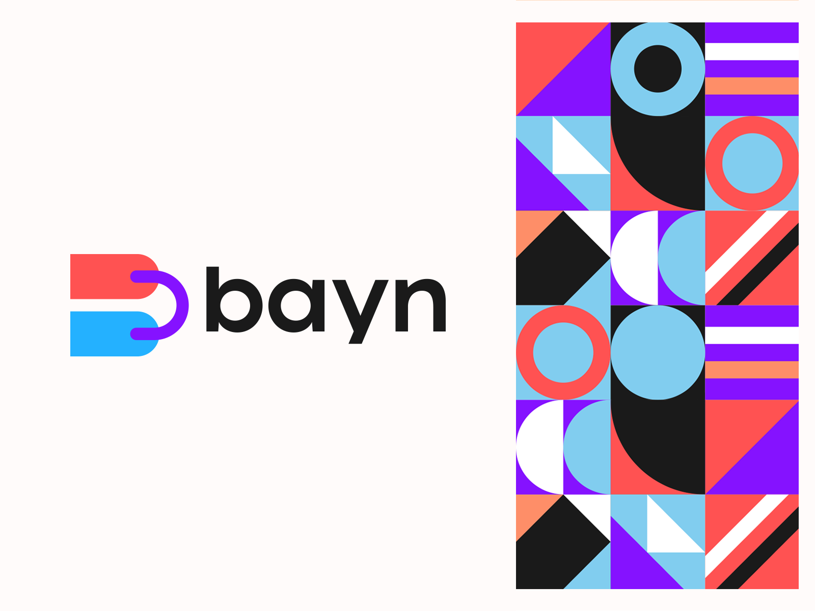 Bayn Logo Design pattern shapes clever letter tag price shopping bag a.png