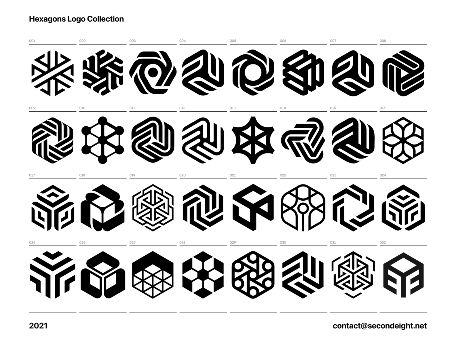 Hexagons Logo Collection graphic design moving bold branding best conc.png