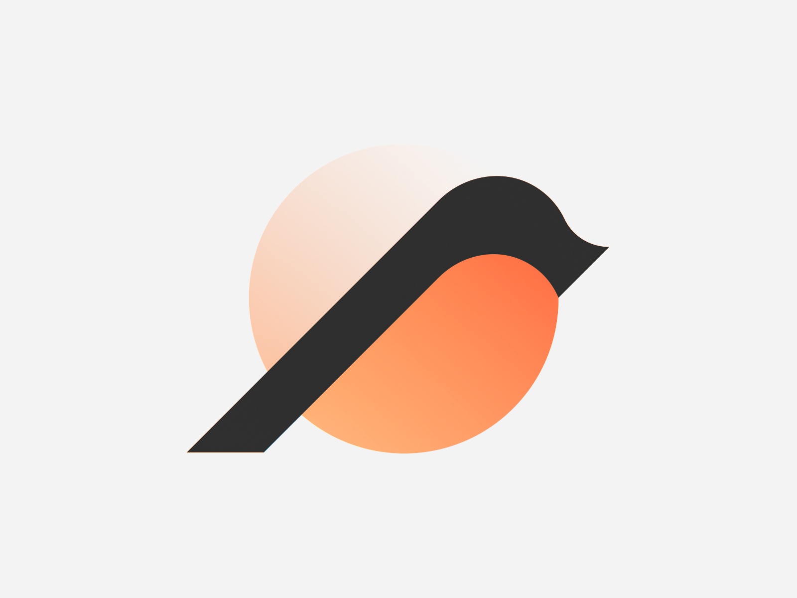 Minimal Bird Mark bird icon bird logo bird illustration sunburn colorf.jpg