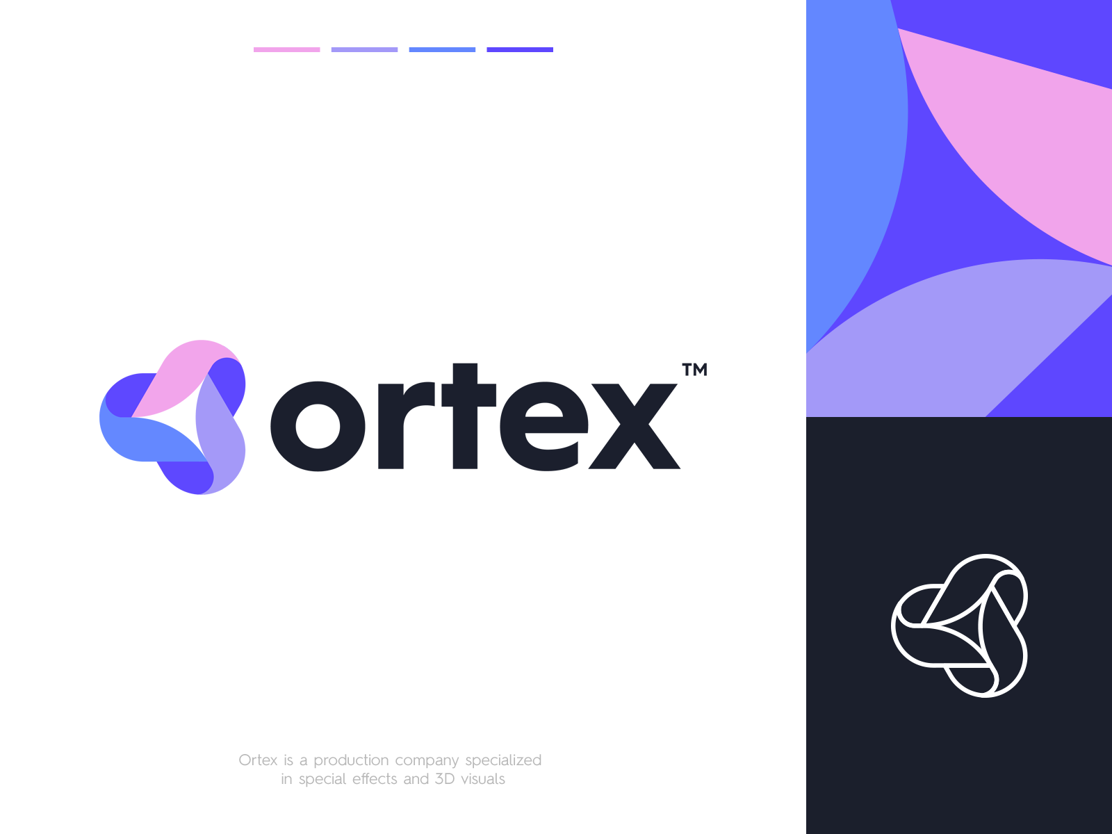 Ortex Logo Design clever smart elements film video colorful production.png