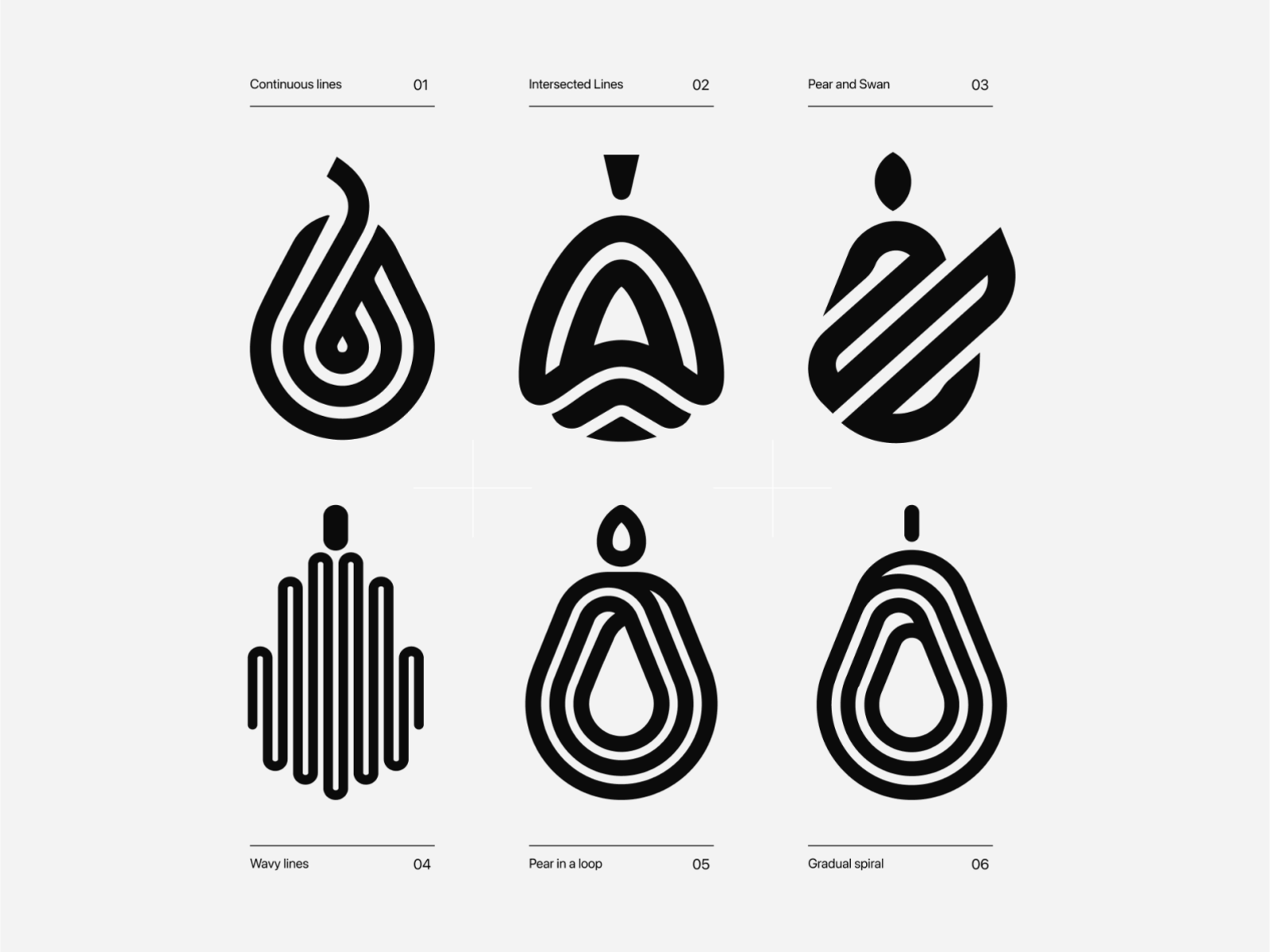Pear Logo Designs fruit logo versions logoset pears adobe best sketche.png
