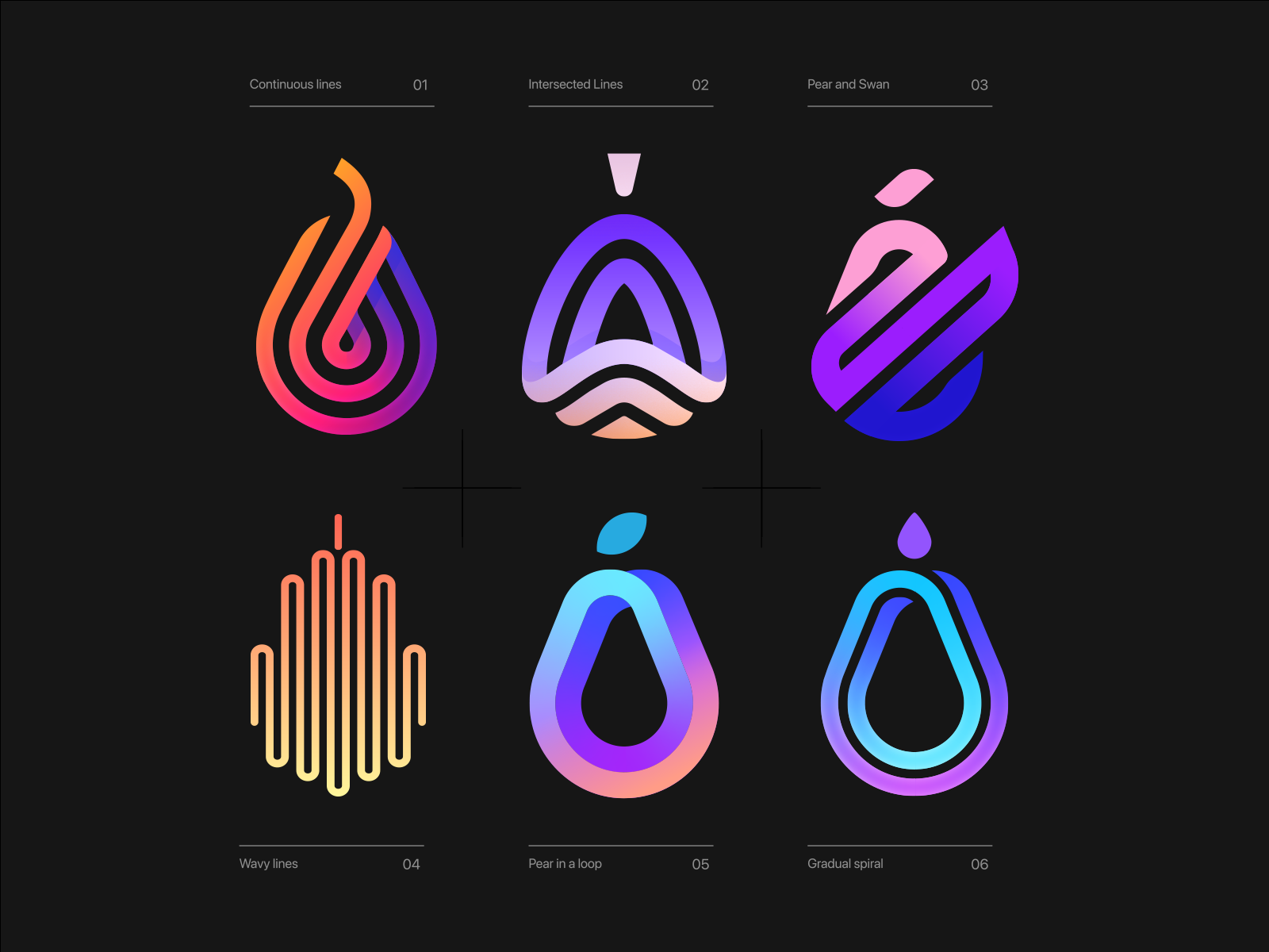 Pear Logos fruits adobe unique best modern color colorful marks fruit.png