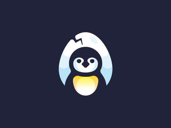 penguin egg brand identity hatch simple animal cold negative space mar.png