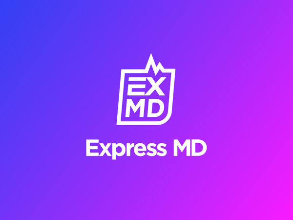 ExpressMD Logo Design fast gradient app medical health symbol logotype.png