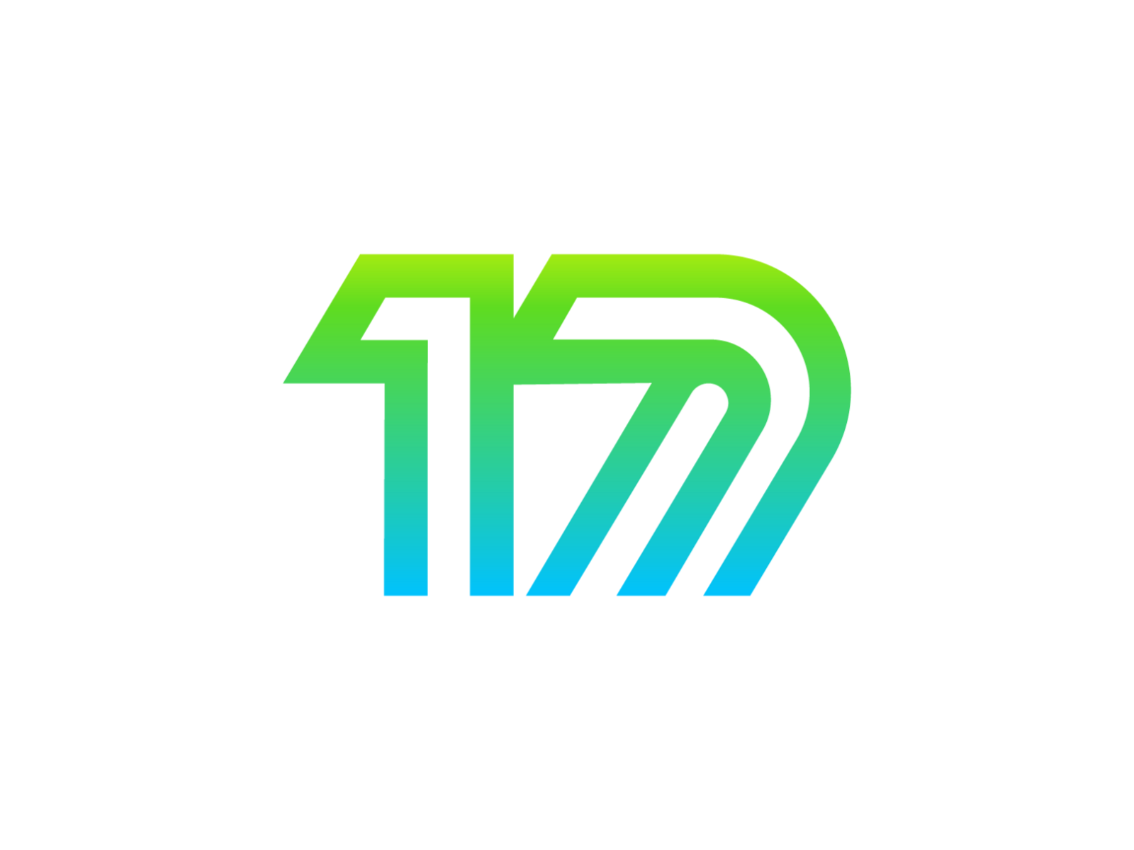 Number 17 Logo Warm Up thick solid startup social media modern tech it.png