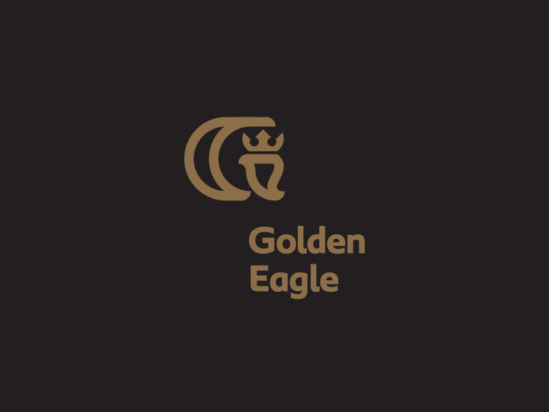GOLDEN EAGLE  logo illustration bird crown eagle golden brand icon log.png