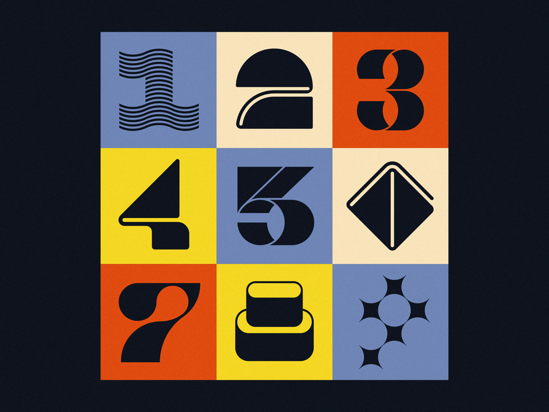 36 Days of Type 2021 1–9 colorful retro custom type lettering number 7.jpg