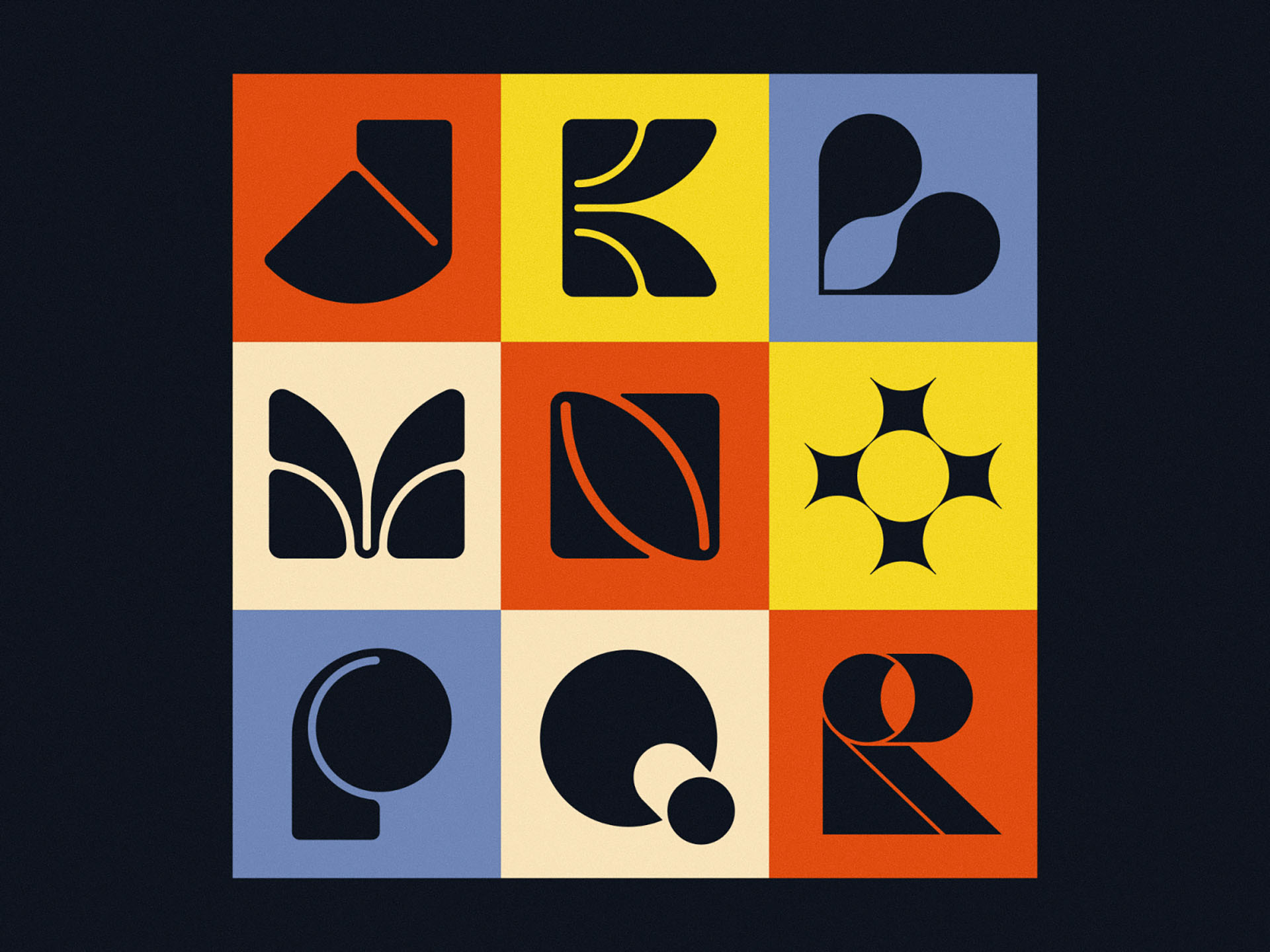36 Days of Type 2021 J–R font design letter q custom type retro letter.jpg