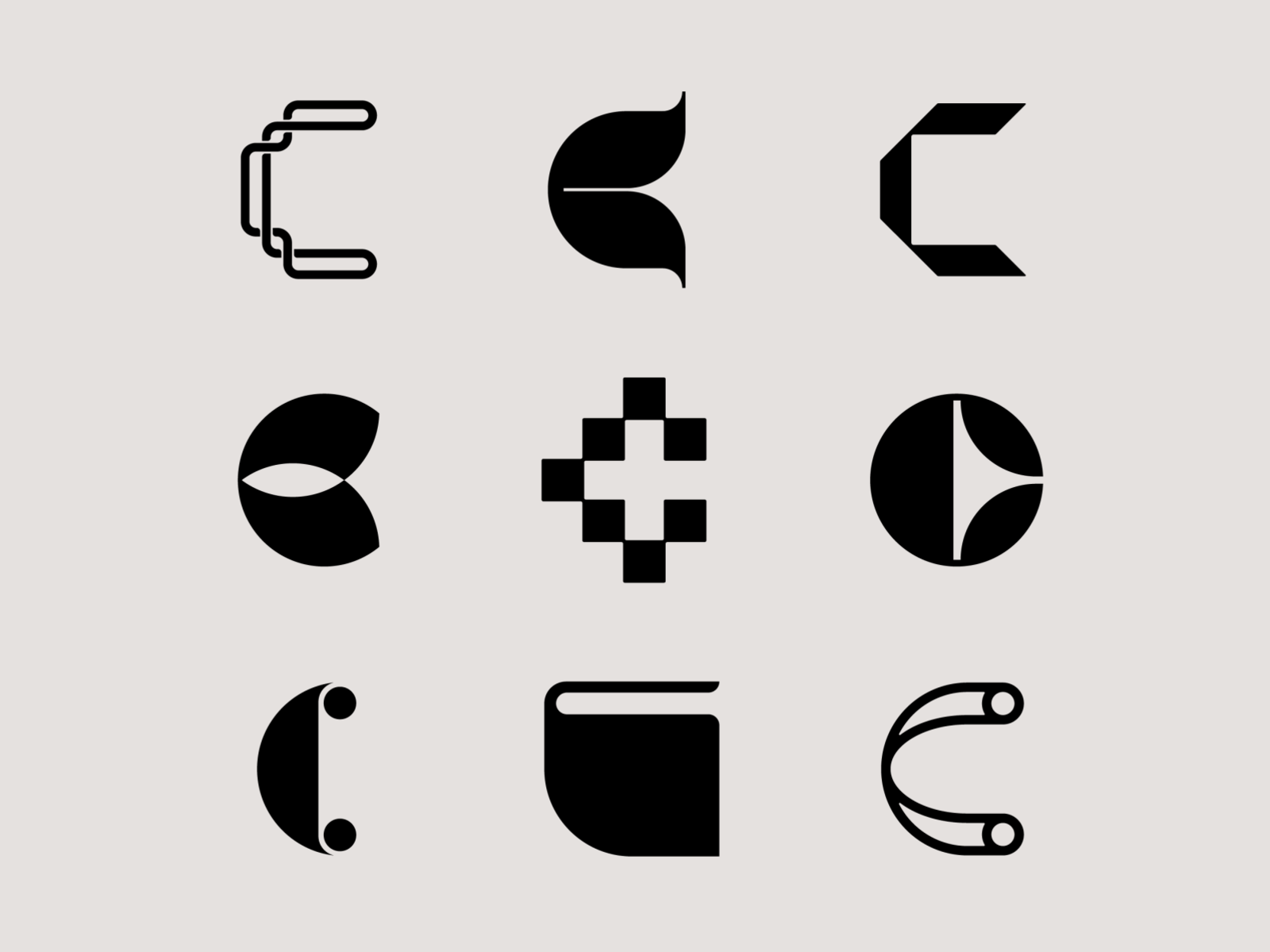 Letter C exploration bold type brand identity branding c logo letterma.png