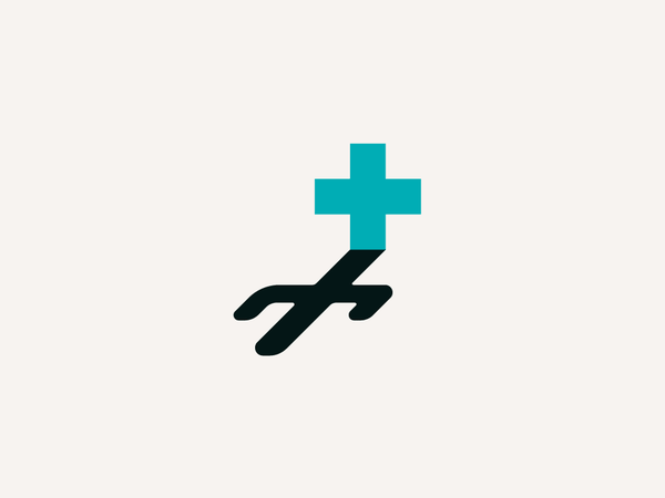 Logo concept for Clinic of the Desert hospital cactus cross desert doc.png