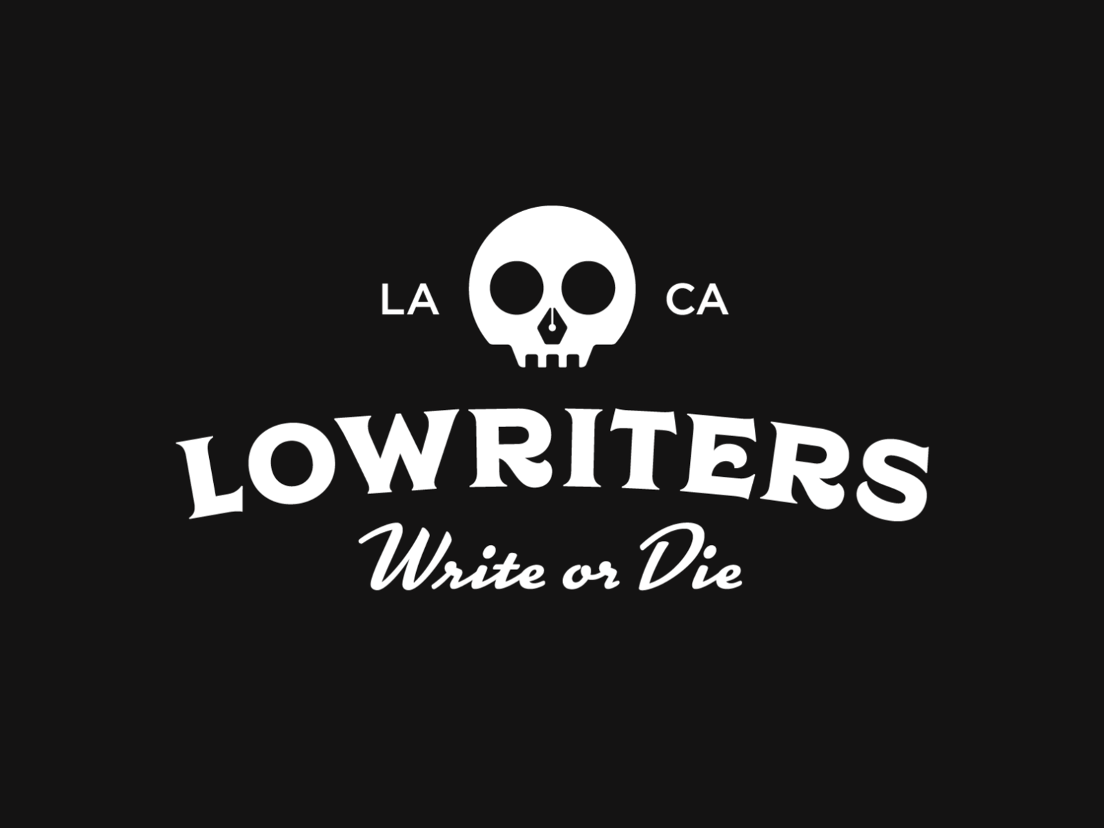 Lowriters logo design ride or die monochrome visual identity pen logo.png