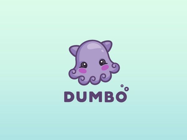 Dumbo funy blue water sea nice octopus logo.jpg
