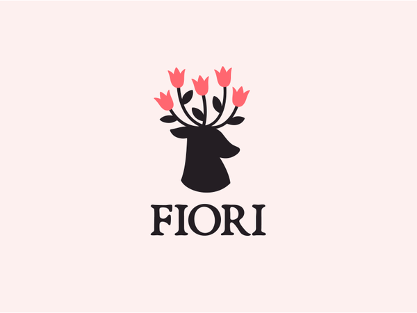 Dribbble logotype design tender animal cute pink monochrome flower log.png