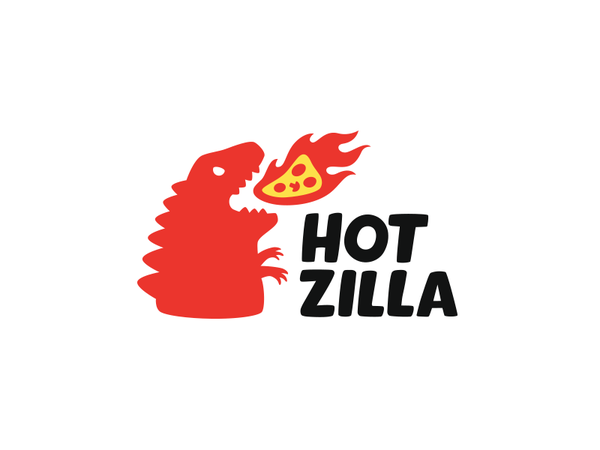 HotZilla pizza flame fire godzilla red hot design logo.png