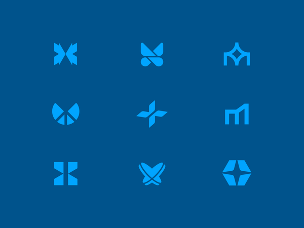 Metamorphosis metamorphosis butterfly abstract modern geometric logo l.png