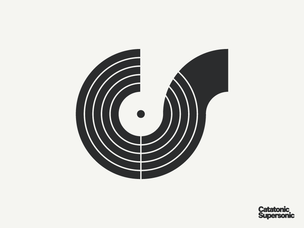 Catatonic Supersonic Records thick lines logo mark vinyl records.png