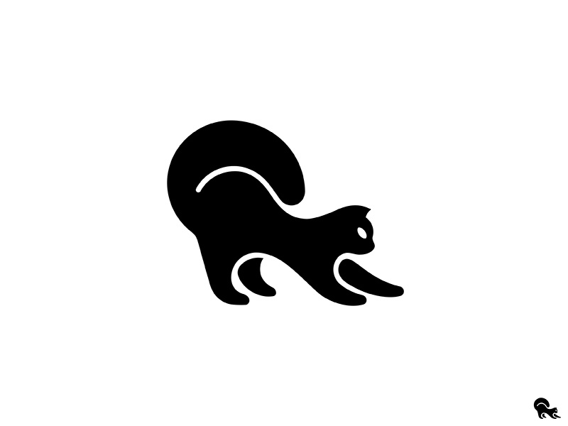 Cat mark. logo. logotype animal kitten cat.jpg