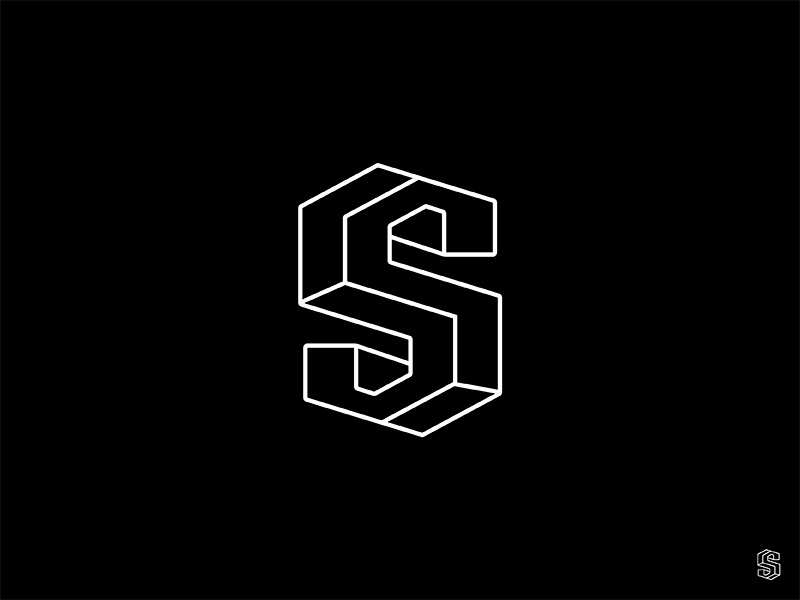 S typography type monogram mark logotype logo branding brand isometric.jpg