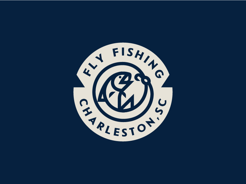 Fly Fishing badge charleston water hunting fish fishing fly flyfishing.png