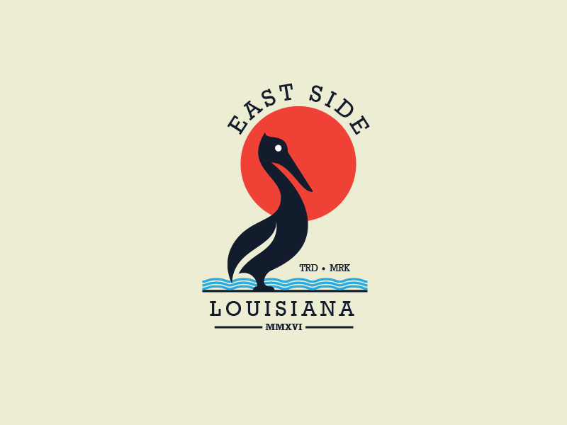 Louisiana badge side east logo pelican illustration mark trade state l.png