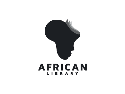 African Library pages book student kid head africa icon symbol mark lo.png