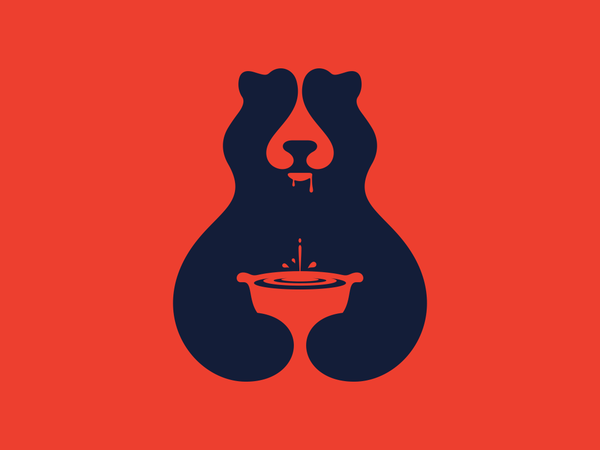 Bear - Hot Pot illustration icon logo mark symbol negative space logo.png