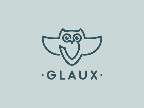 Glaux logo mark symbol line owl bird simple.png