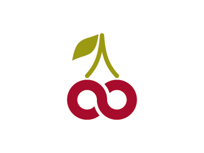 Infinity Cherries logo mark infinity cherries cherry fruit leaf.png