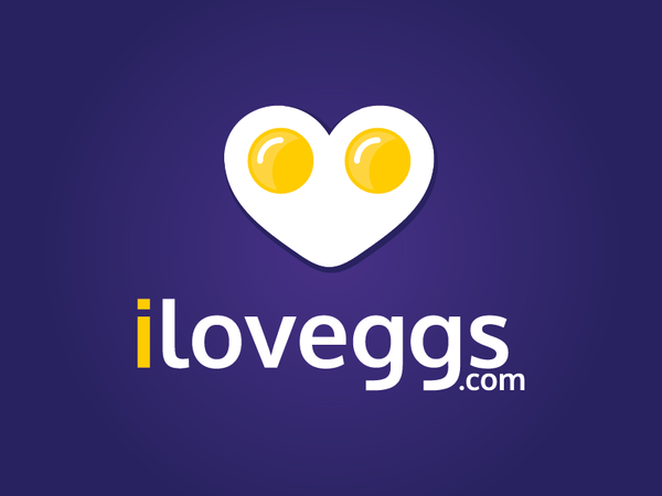 Iloveggs logo mark symbol heart eggs domain cooking egg.png