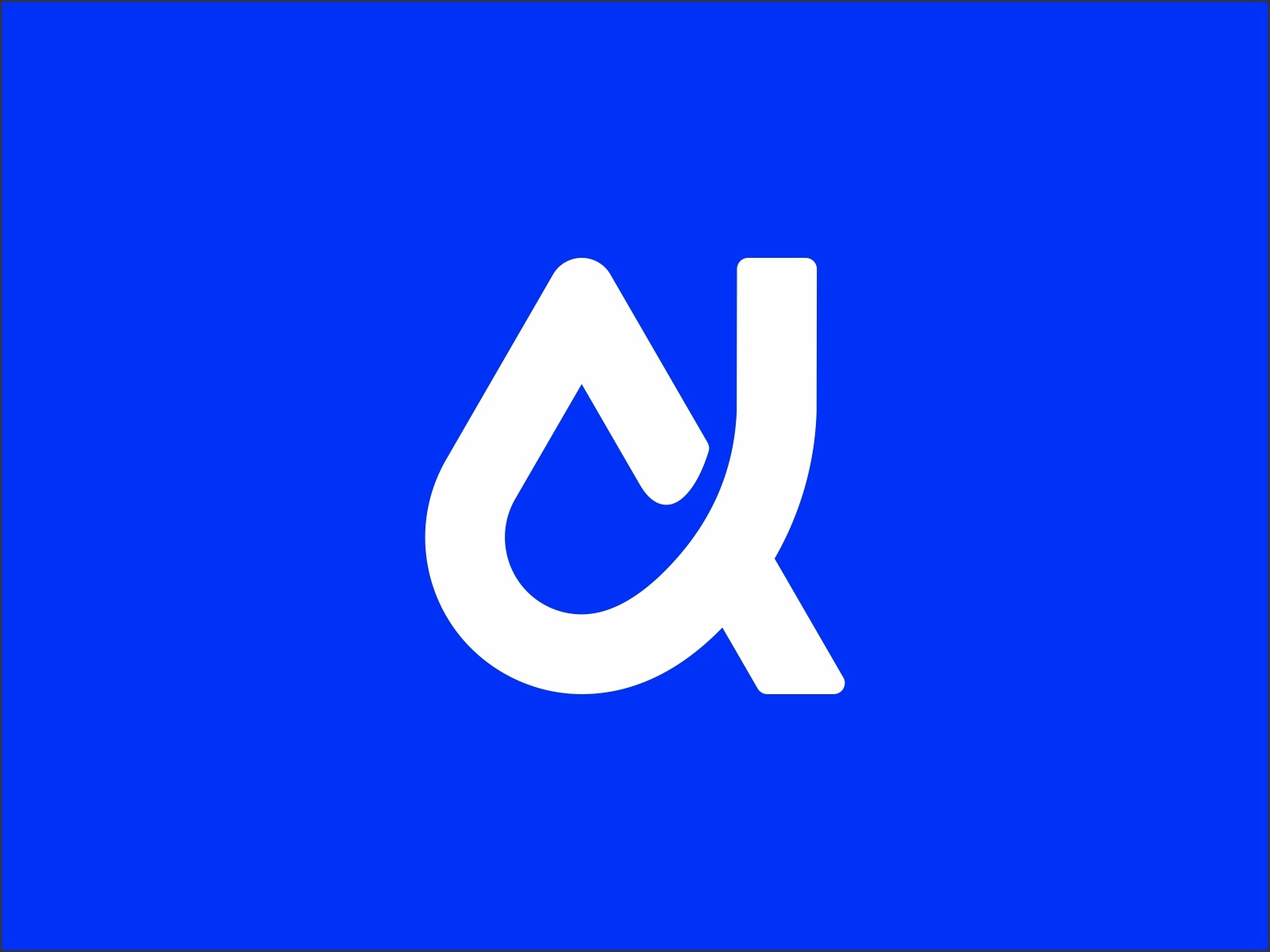Letter A - Drop initials logo lettermark type waterdrop water droplet.jpg