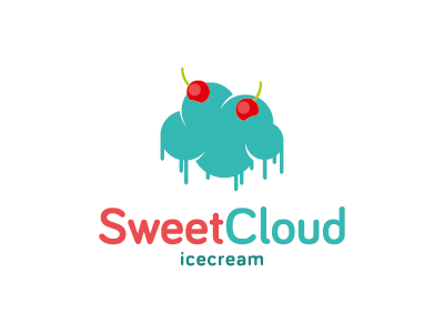 Sweetcloud Dribbble logo icon mark cloud ice cream cherry sweet.png
