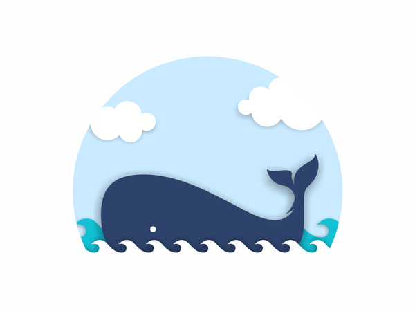 Whale illustration cloud mistershot symbol icon mark animal logo desig.png