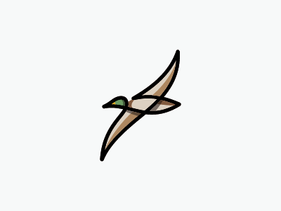 Wild Duck Conservation mistershot monoline mallard duck bird logotype.png