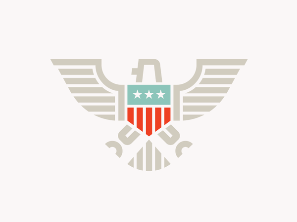 Eagle Revised logo american america monoweight crest eagle.png