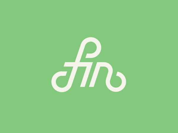 Fin Logo Concept 4 of 4 triangle lettering script fin.png